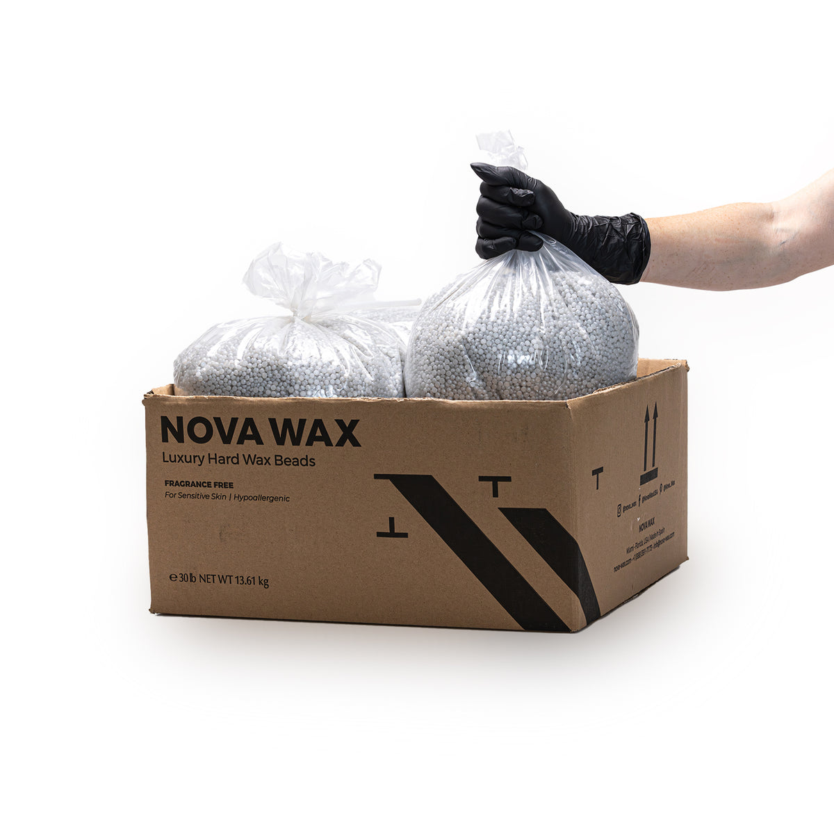 Nova Hard Wax Beads - 30lb Case (Fragrance Free)