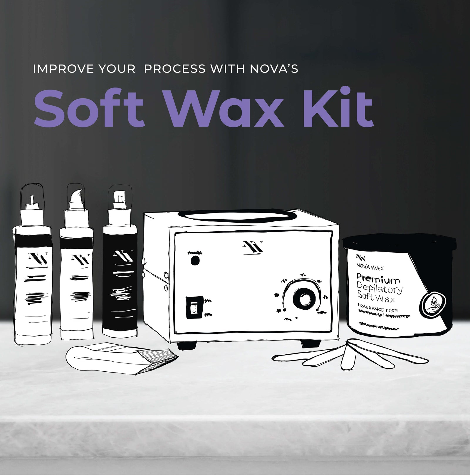 Professional Soft Wax Kit Nova Wax