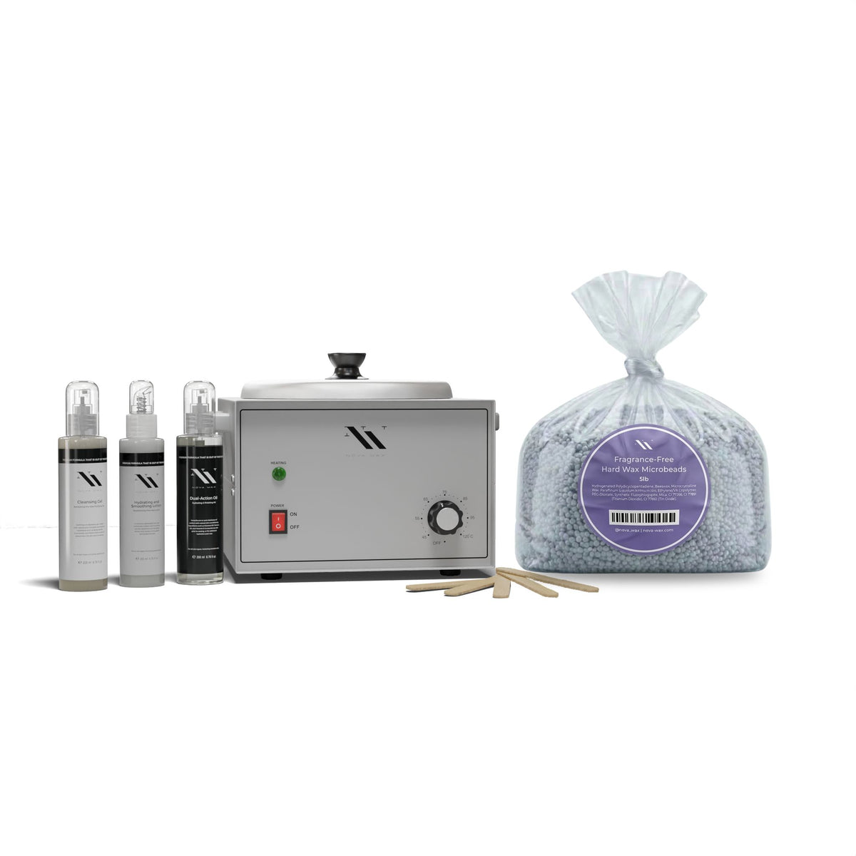 Professional Large Hard Wax Warmer Kit With Microbeads - 5.5lb